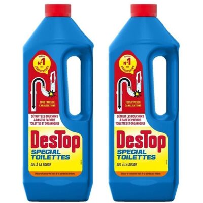 Gel Déboucheur WC Destop - Lot de 2 - Publicité Gel Déboucheur WC Destop - Lot de 2 - Publicité