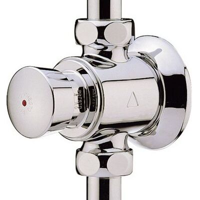 Robinet mural - PRESTO - P50 - Bouton poussoir - Alimentation par le bas - Laiton chromé Gris - Publicité Robinet mural - PRESTO - P50 - Bouton poussoir - Alimentation par le bas - Laiton chromé Gris - Publicité