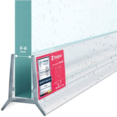 Joint détanchéité pour paroi de douche STEIGNER - 80cm - verre 5-6mm - résistant à la moisissure Bleu - Publicité Joint détanchéité pour paroi de douche STEIGNER - 80cm - verre 5-6mm - résistant à la moisissure Bleu - Publicité
