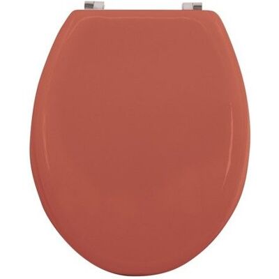 Siège de toilette MSV Cléo - MDF Terracota - Charnières en acier inoxydable - Publicité Siège de toilette MSV Cléo - MDF Terracota - Charnières en acier inoxydable - Publicité