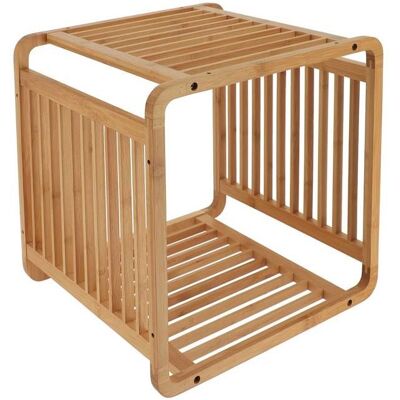 CUBE MALIN EMPILABLE EN BAMBOU - NATUREL - Tendance Beige - Publicité CUBE MALIN EMPILABLE EN BAMBOU - NATUREL - Tendance Beige - Publicité