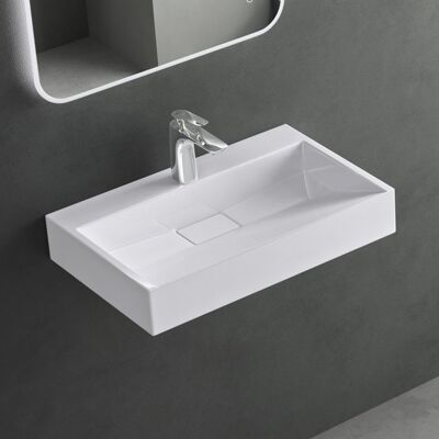 Vasque à poser Mai & Mai Col19 blanc 60x38x11cm rectangulaire avec perçage pour 1 robinet Blanc - Publicité Vasque à poser Mai & Mai Col19 blanc 60x38x11cm rectangulaire avec perçage pour 1 robinet Blanc - Publicité