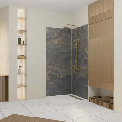 Pack 2 Panneaux Muraux en Pierre Aurlane - Décor Moderne Salle de Bain - Publicité Pack 2 Panneaux Muraux en Pierre Aurlane - Décor Moderne Salle de Bain - Publicité
