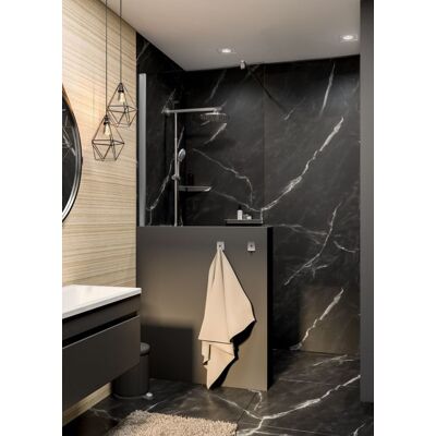 Schulte pare-muret douche 90x120 cm paroi de baignoire fixe paroi de douche verre 5 mm transparent profilé alu-argenté Capri - Publicité Schulte pare-muret douche 90x120 cm paroi de baignoire fixe paroi de douche verre 5 mm transparent profilé alu-argenté Capri - Publicité