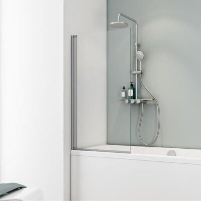 Schulte pare-baignoire 70x130 cm paroi de baignoire pliant pivotant rabattable réversible verre 5 mm transparent - Publicité Schulte pare-baignoire 70x130 cm paroi de baignoire pliant pivotant rabattable réversible verre 5 mm transparent - Publicité