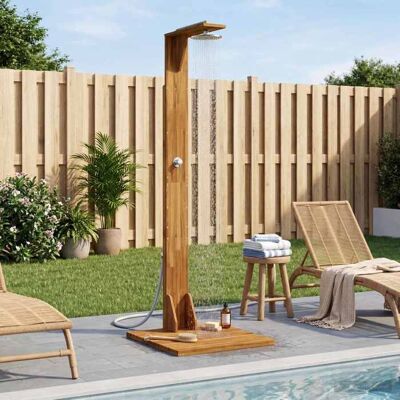 vidaXL Douche dextérieur 219 cm Naturel 903116 Beige - Publicité vidaXL Douche dextérieur 219 cm Naturel 903116 Beige - Publicité