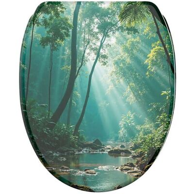 SANILO Abattant WC avec frein de chute et libération rapide Rainforest - Montage facile par le haut Vert - Publicité SANILO Abattant WC avec frein de chute et libération rapide Rainforest - Montage facile par le haut Vert - Publicité