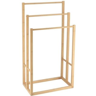 PORTE SERVIETTES BAMBOU 3 BARRES - BAMBOU - Tendance Beige - Publicité PORTE SERVIETTES BAMBOU 3 BARRES - BAMBOU - Tendance Beige - Publicité