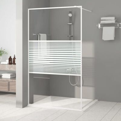 vidaXL Paroi de Douche Walk-in Blanche 115x195 cm Verre ESG - Paroi de Douche - Publicité vidaXL Paroi de Douche Walk-in Blanche 115x195 cm Verre ESG - Paroi de Douche - Publicité
