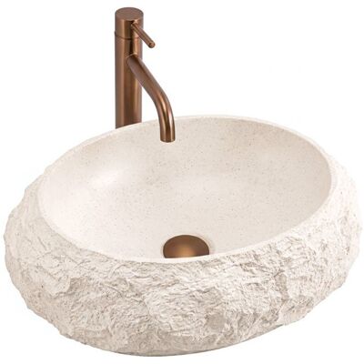 Lavabo À Poser Rea Mika Warm Beige Beige 50X38X15Cm Beige - Publicité Lavabo À Poser Rea Mika Warm Beige Beige 50X38X15Cm Beige - Publicité