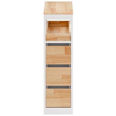 Meuble WC à roulettes - SOBUY - 3 tiroirs - 2 étagères - Étagères réglables - 23.2x65.3x82.0 cm - Blanc Blanc - Publicité Meuble WC à roulettes - SOBUY - 3 tiroirs - 2 étagères - Étagères réglables - 23.2x65.3x82.0 cm - Blanc Blanc - Publicité