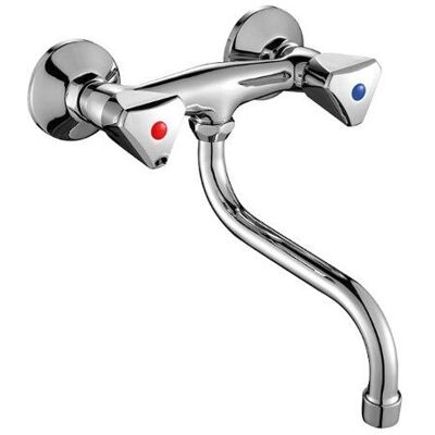 KUCHINOX Robinet dévier mural standard bec orientable finition chromée brillante Gris - Publicité KUCHINOX Robinet dévier mural standard bec orientable finition chromée brillante Gris - Publicité