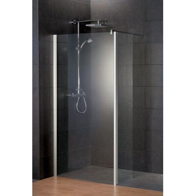 Schulte paroi de douche à litalienne + déflecteur 90x30x190 cm paroi fixe anticalcaire verre 5 mm transparent aspect chromé - Publicité Schulte paroi de douche à litalienne + déflecteur 90x30x190 cm paroi fixe anticalcaire verre 5 mm transparent aspect chromé - Publicité