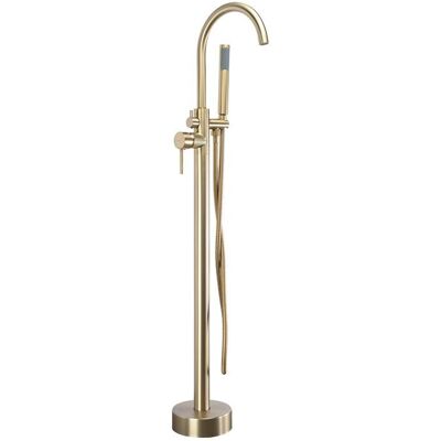 REA Robinet Autoportant Lungo Robinet De Baignoire Autoportant Or brossé 26X205X1105CM Jaune - Publicité REA Robinet Autoportant Lungo Robinet De Baignoire Autoportant Or brossé 26X205X1105CM Jaune - Publicité