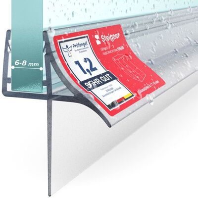 STEIGNER Joint porte de douche 70cm UK09 (1 pc.) Joint vertical pour douche d’angle en niche ou pentagonale avec porte 6-8 mm Bleu - Publicité STEIGNER Joint porte de douche 70cm UK09 (1 pc.) Joint vertical pour douche d’angle en niche ou pentagonale avec porte 6-8 mm Bleu - Publicité
