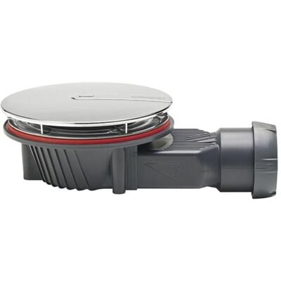 Bonde de douche SLIM+ extraplate H40 avec dôme ABS chromé - WIRQUIN - 30723392 Gris - Publicité Bonde de douche SLIM+ extraplate H40 avec dôme ABS chromé - WIRQUIN - 30723392 Gris - Publicité