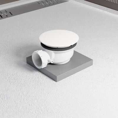 AURLANE Bonde de Receveur Diamètre 90 mm - Capot blanc mat - Evacuation Horizontale Blanc - Publicité AURLANE Bonde de Receveur Diamètre 90 mm - Capot blanc mat - Evacuation Horizontale Blanc - Publicité