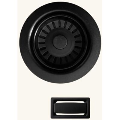 LUISINA Kit bonde et trop plein inox noir brillant ALBEY pour vidage 1 bac évier granit ou inox Noir - Publicité LUISINA Kit bonde et trop plein inox noir brillant ALBEY pour vidage 1 bac évier granit ou inox Noir - Publicité