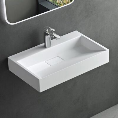 Mai & Mai Lavabo suspendu blanc mat 60x38x11cm vasque à poser rectangulaire avec perçage pour robinet et cache bonde Col19 Blanc - Publicité Mai & Mai Lavabo suspendu blanc mat 60x38x11cm vasque à poser rectangulaire avec perçage pour robinet et cache bonde Col19 Blanc - Publicité