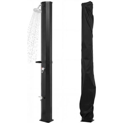 Douche Solaire 60 L 227cm COSTWAY-Pommeau de Douche PivotantDouchette de Pied-Housse de ProtectionTablette Aavon-60°C-Noir - Publicité Douche Solaire 60 L 227cm COSTWAY-Pommeau de Douche PivotantDouchette de Pied-Housse de ProtectionTablette Aavon-60°C-Noir - Publicité