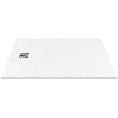 VENTE-UNIQUE Receveur de douche extra plat à poser ou à encastrer recoupable en résine SMC - Blanc - 140 x 90 cm - MIRNOSA Blanc - Publicité VENTE-UNIQUE Receveur de douche extra plat à poser ou à encastrer recoupable en résine SMC - Blanc - 140 x 90 cm - MIRNOSA Blanc - Publicité