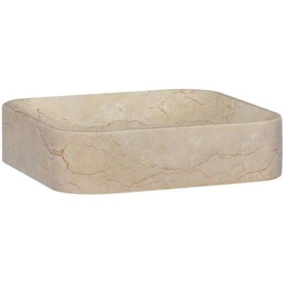 vidaXL Lavabo Crème - Bassine en Marbre Pierre Naturelle Sdb - Publicité vidaXL Lavabo Crème - Bassine en Marbre Pierre Naturelle Sdb - Publicité