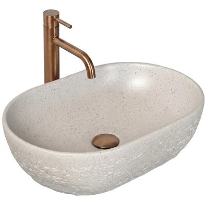 Lavabo À Poser Rea Mira Greige Beige 375X255X12Cm Beige - Publicité Lavabo À Poser Rea Mira Greige Beige 375X255X12Cm Beige - Publicité