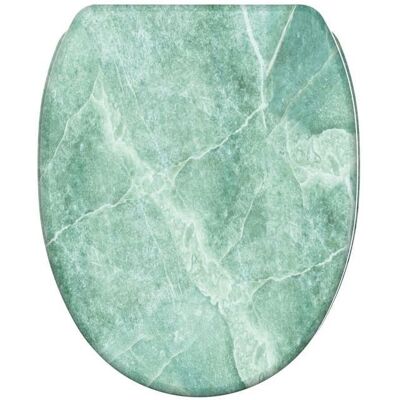 Sanilo Siège WC Marbre Vert - Universel, Soft-Close, 37,7x47cm - Publicité Sanilo Siège WC Marbre Vert - Universel, Soft-Close, 37,7x47cm - Publicité