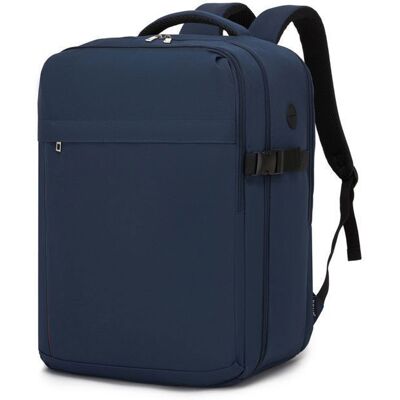 Sac à Dos Voyage Cabine - KONO - 45x36x20 cm - Compatible EasyJet - Compartiment ordinateur - Polyester déperlant Bleu - Publicité Sac à Dos Voyage Cabine - KONO - 45x36x20 cm - Compatible EasyJet - Compartiment ordinateur - Polyester déperlant Bleu - Publicité