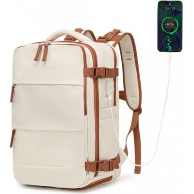 Sac à Dos de Voyage - KONO - 42x30x20 cm - 25 L - Étanche - Compartiment ordinateur Beige - Publicité Sac à Dos de Voyage - KONO - 42x30x20 cm - 25 L - Étanche - Compartiment ordinateur Beige - Publicité