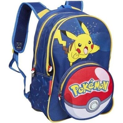 Grand sac a dos POKEMON 43cm Pikachu 2022/2023 Bleu - Publicité Grand sac a dos POKEMON 43cm Pikachu 2022/2023 Bleu - Publicité