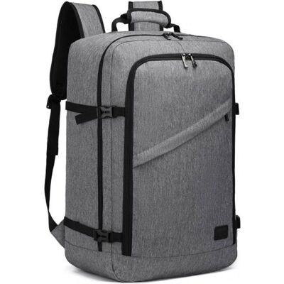 KONO Sac a Dos Cabine pour Easyjet Bagage à Main Avion 54x35x20 Sac de Voyage Sac a Dos Ordinateur Portable pour Femme Homme Gris Gris - Publicité KONO Sac a Dos Cabine pour Easyjet Bagage à Main Avion 54x35x20 Sac de Voyage Sac a Dos Ordinateur Portable pour Femme Homme Gris Gris - Publicité