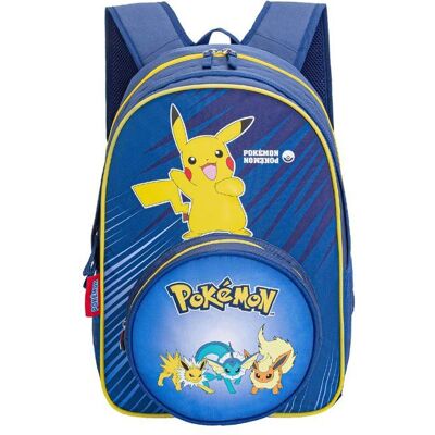 Sac à dos POKEMON Team Evoli 2 compartiments Bleu - Publicité Sac à dos POKEMON Team Evoli 2 compartiments Bleu - Publicité
