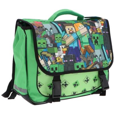 Pokemon Grand cartable scolaire Minecraft primaire 38cm Vert - Publicité Pokemon Grand cartable scolaire Minecraft primaire 38cm Vert - Publicité