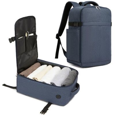 Kono Sac à Dos de Voyage Cabine 40x29x19cm (Ryanair Approuvé) – Bagage à Main pour Femme Homme Idéal pour le Collège 15L Marine Bleu - Publicité Kono Sac à Dos de Voyage Cabine 40x29x19cm (Ryanair Approuvé) – Bagage à Main pour Femme Homme Idéal pour le Collège 15L Marine Bleu - Publicité