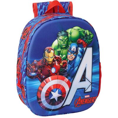 Spiderman Sac à dos Avengers Marvel 3D 33 CM Maternelle Bleu - Publicité Spiderman Sac à dos Avengers Marvel 3D 33 CM Maternelle Bleu - Publicité