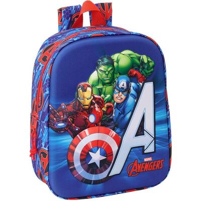 Sac à dos Avengers Marvel 3D 27 CM Maternelle Bleu - Publicité Sac à dos Avengers Marvel 3D 27 CM Maternelle Bleu - Publicité