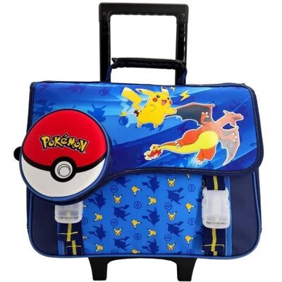 Cartable à roulettes Pokemon 41cm Bleu - Publicité Cartable à roulettes Pokemon 41cm Bleu - Publicité