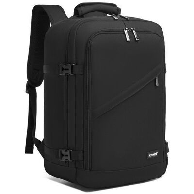 Kono Sac de Voyage 40x20x30 cm Sac à dos Ryanair Bagage à Main 24L pour Sous Siège Avion pour Femme Homme Multifonction Noir Noir - Publicité Kono Sac de Voyage 40x20x30 cm Sac à dos Ryanair Bagage à Main 24L pour Sous Siège Avion pour Femme Homme Multifonction Noir Noir - Publicité