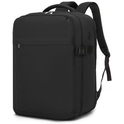 Sac à dos cabine - KONO - Voyage - 45x36x20 cm (32L) - Compatible EasyJet - Polyester déperlant Noir - Publicité Sac à dos cabine - KONO - Voyage - 45x36x20 cm (32L) - Compatible EasyJet - Polyester déperlant Noir - Publicité