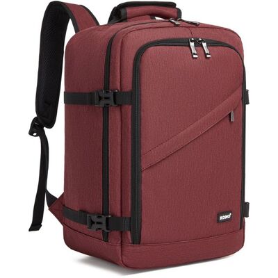 Kono Sac à Dos 40x20x25cm Sac à dos Ryanair Bagage à Main 20L pour Sous Siège Avion pour Femme Homme Rouge Rouge - Publicité Kono Sac à Dos 40x20x25cm Sac à dos Ryanair Bagage à Main 20L pour Sous Siège Avion pour Femme Homme Rouge Rouge - Publicité