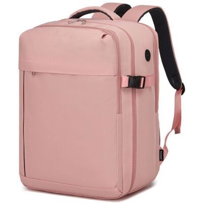 Sac à dos cabine - KONO - 45 x 36 x 20 cm - Compatible EasyJet - Polyester déperlant - Compartiment ordinateur Rose - Publicité Sac à dos cabine - KONO - 45 x 36 x 20 cm - Compatible EasyJet - Polyester déperlant - Compartiment ordinateur Rose - Publicité