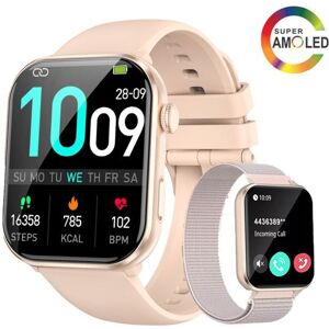 Blackview Montre connectée Femme Appel Bluetooth Écran 196 SmartwatchFonction Féminine Tracker dactivité ÉtancheSommeil Rose - Publicité Blackview Montre connectée Femme Appel Bluetooth Écran 196 SmartwatchFonction Féminine Tracker dactivité ÉtancheSommeil Rose - Publicité