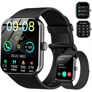 BLACKVIEW Montre Connectée Homme Femme 1.85 Smartwatch avec Appel Bluetooth/NumérotationSommeil Podomètre CalorieMontre de Fitness Noir - Publicité BLACKVIEW Montre Connectée Homme Femme 1.85 Smartwatch avec Appel Bluetooth/NumérotationSommeil Podomètre CalorieMontre de Fitness Noir - Publicité