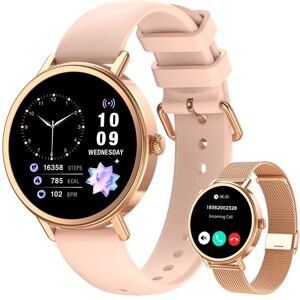 BLACKVIEW Montre Connectée Femme Petite Ronde Écran Tactile 127 avec Appel Sommeil Fréquence Cardiaque SpO2 100+ Modes Sport Podometre Rose - Publicité BLACKVIEW Montre Connectée Femme Petite Ronde Écran Tactile 127 avec Appel Sommeil Fréquence Cardiaque SpO2 100+ Modes Sport Podometre Rose - Publicité