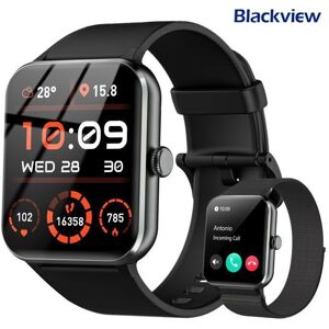 Blackview Montre Connectée Homme Femme Santé Sport Appel Bluetooth Suivi Cardio/Sommeil Étanche IP68Pédomètre 2 Bracelets Noir - Publicité Blackview Montre Connectée Homme Femme Santé Sport Appel Bluetooth Suivi Cardio/Sommeil Étanche IP68Pédomètre 2 Bracelets Noir - Publicité