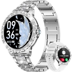 SPIELSTABIL Montre Connectée Pour Femme Diamants Avec Appel Téléphone Délicat Écran TactilePodomètreFréquence Cardiaque100 Modes De Spor - Publicité SPIELSTABIL Montre Connectée Pour Femme Diamants Avec Appel Téléphone Délicat Écran TactilePodomètreFréquence Cardiaque100 Modes De Spor - Publicité
