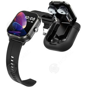 INNOVTEC INN Montre de sport avec batterie de 250 mAh montre et écouteurs deux en un Bluetooth NFC charge magnétique et suivi de la santé Noir - Publicité INNOVTEC INN Montre de sport avec batterie de 250 mAh montre et écouteurs deux en un Bluetooth NFC charge magnétique et suivi de la santé Noir - Publicité