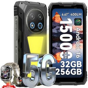Téléphone Portable Incassable Blackview ROCK 2 Pro 5G Smartphone Android 1632Go+256Go15000mAh Noiravec W60 Montre Connectée-Gris Noir - Publicité Téléphone Portable Incassable Blackview ROCK 2 Pro 5G Smartphone Android 1632Go+256Go15000mAh Noiravec W60 Montre Connectée-Gris Noir - Publicité