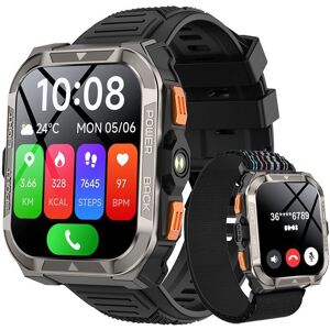 Blackview W80 Pro – Montre connectée robuste 191 GPS Bluetooth 5.3 900mAh 100+ sports étanche 10 m Noir - Publicité Blackview W80 Pro – Montre connectée robuste 191 GPS Bluetooth 5.3 900mAh 100+ sports étanche 10 m Noir - Publicité